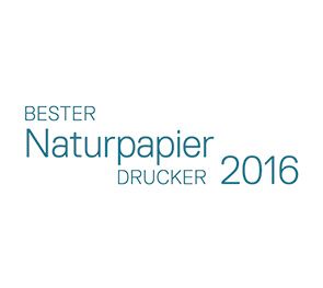 Gmund Bester Naturpapierdrucker drittplatziert 2016