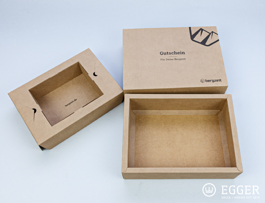 Gutscheinverpackung mit Inlay