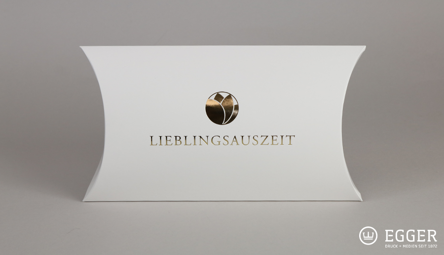Kissenschachtel Gutschein-Verpackung