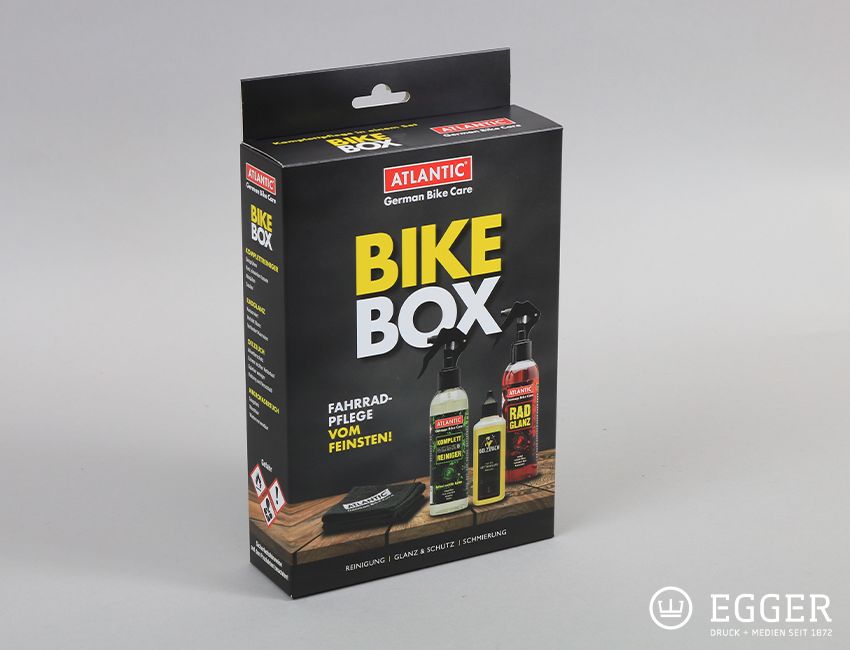 Verpackung für Fahrradpflege-Set