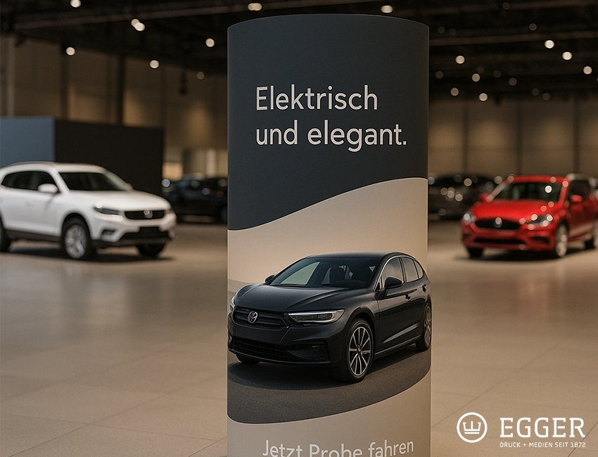 Ellipsensäule Autohaus
