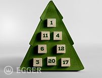 3D-Adventskalender in Form einer Tanne produzieren lassen