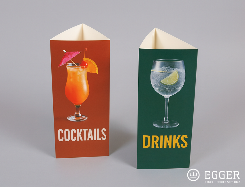 Dreikantaufsteller Gastro