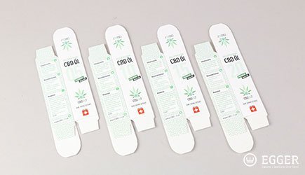 Verpackungen für CBD-Öle flachliegend