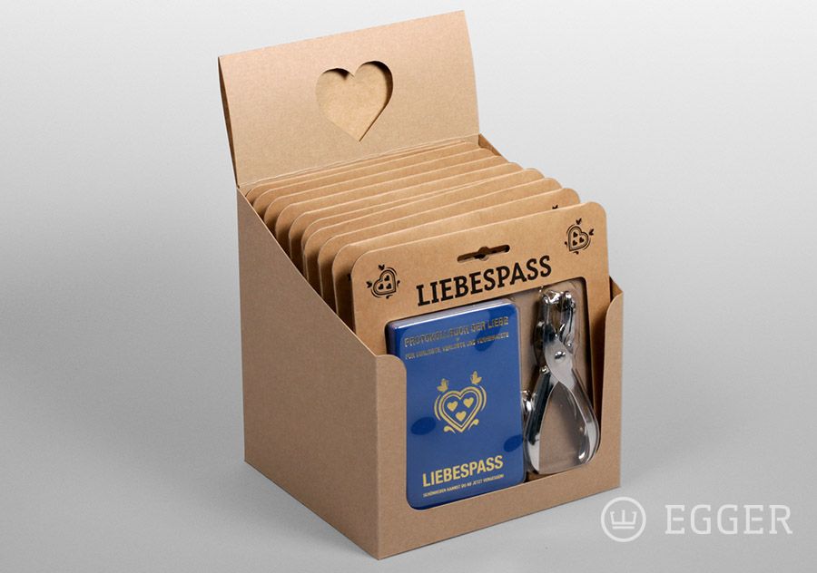 Verpackung aus Kraftkarton - Liebespass