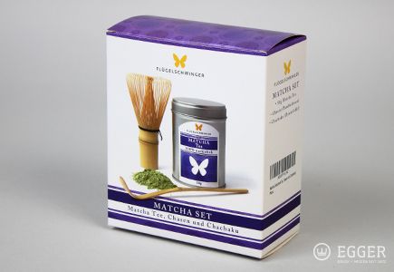 Faltschachtel als Teeverpackung für Matcha Tee