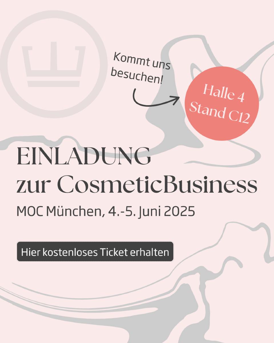 Am 4. + 5. Juni ist es wieder so weit: die internationale Kosmetikbranche trifft sich auf der CosmeticBusiness, und wir sind mit dabei!
📍 Halle 4 | Stand C12
Ihr sucht kreative, hochwertige Verpackungslösungen für eure Kosmetikprodukte? Dann seid ihr bei EGGER genau richtig! Bei uns bekommt ihr praktische Faltschachteln, edle Hohlwandschachteln, verschiedenste Adventskalender-Varianten, POS-Aufstellern u.v.m. ✨
Sichert euch gleich euren persönlichen Gesprächstermin mit unserem Team – und spart euch den Eintritt mit unserem Gutscheincode CB25#Hello für euer kostenloses Messeticket.
📅 Hier könnt ihr euren Wunschtermin vereinbaren: https://calendly.com/madika/cosmeticbusiness
🎫 Und hier geht’s direkt zum Ticketshop: https://www.cosmetic-business.com/tickets
Wir freuen uns auf den Austausch mit euch vor Ort in München!