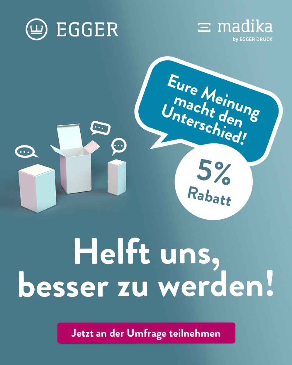 Eure Meinung zählt – und wird belohnt! 🌟
Wie zufrieden seid ihr mit unserem Service, unseren Produkten oder der Bestellabwicklung? Egal, ob ihr schon lange Kunde seid oder uns gerade erst entdeckt habt – euer Feedback ist uns wichtig!
Macht jetzt mit, teilt eure Meinung und sichert euch als Dankeschön einen 5 % Rabattcode für eure nächste Bestellung!
➡️ Hier geht’s zur Umfrage: 𝗺𝗮𝗱𝗶𝗸𝗮.𝗱𝗲/𝗸𝘂𝗻𝗱𝗲𝗻𝘂𝗺𝗳𝗿𝗮𝗴𝗲
🕒 Dauer: ca. 5-10 Minuten
🔐 Anonym: keine Registrierung notwendig
Eure Meinung fließt direkt in unsere Weiterentwicklung ein – damit wir unsere Produkte, Services und Prozesse noch besser auf eure Bedürfnisse abstimmen können.
Jetzt mitmachen und profitieren!
Vielen Dank für euer Vertrauen! Gemeinsam gestalten wir Verpackungslösungen, die überzeugen.