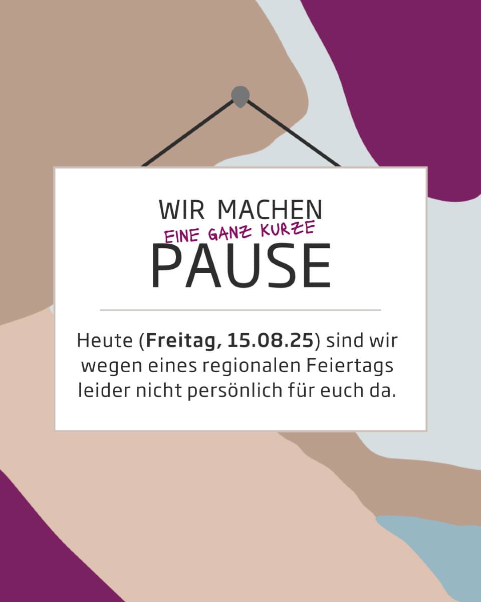 Bei uns in Bayern ist der 15. August ein Feiertag.
Deshalb machen wir heute eine Beratungs-, Planungs- und Produktionspause.
Am Montag sind wir wieder wie gewohnt für euch da!
In der Zwischenzeit könnt ihr natürlich jederzeit in unserem Onlineshop madika.de stöbern, konfigurieren und bestellen.