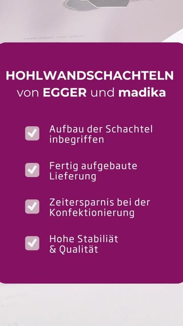 Premium-Produkte verdienen Premium-Verpackungen – und einen Premium-Service! ✨
Unsere Hohlwandschachteln überzeugen nicht nur mit Stabilität, edler Optik und individuellen Veredelungen, wir liefern sie auch fertig aufgebaut! 💡
Kein Zusammenstecken, kein Aufwand – einfach direkt loslegen. Qualität, die man sieht und Service, der begeistert!
Ihr möchtet eure Produkte auch hochwertig verpacken und dabei viel Zeit sparen? Dann wendet euch gleich an unser Serviceteam und lasst euch individuell beraten:
👉 per Telefon/WhatsApp unter +49 8191-91 80-80
👉 per Mail an info@eggerdruck.de
👉 im Chat auf eggerdruck.de
 
#premium #service #verpackungen #hohlwandschachteln #eggerdruck #madika