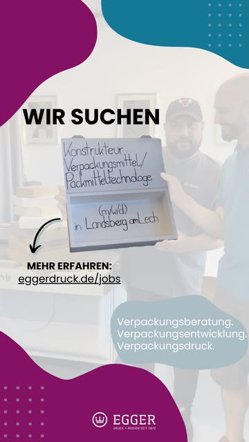 Bereit für deine Karriere als Packmitteltechnologe (m/w/d) bei EGGER Druck + Medien in Landsberg am Lech?
Bei uns kannst du kreativ & technisch arbeiten:
✔️ Entwicklung von individuellen Verpackungslösungen
✔️ CAD-Konstruktion & 3D-Visualisierung
✔️ Herstellung von Prototypen und Stanzwerkzeugen
Warum EGGER?
👉 Flexible Arbeitszeitmodelle
👉 30 Tage Urlaub
👉 Familiäres Arbeitsklima & flache Hierarchien
💡  Alle Infos & Bewerbung hier:
eggerdruck.de/jobs
#wirsuchen #stellenausschreibung #jobausschreibung #offenestelle #konstruktion #packmitteltechnologe #wirstellenein #bewerbung #eggerdruck #egger #eggerdruckundmedien #landsberg #landsbergamlech